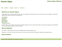 Tablet Screenshot of oneclassicsign.com